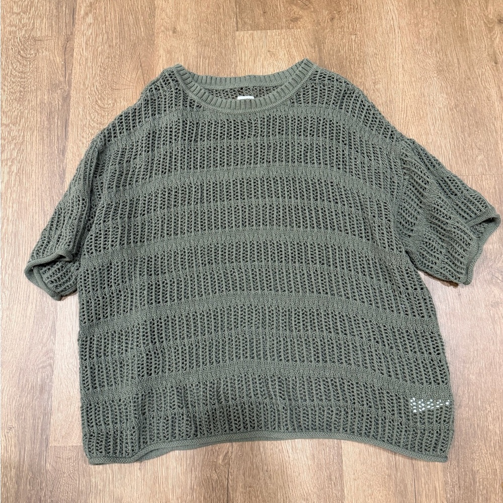 Aerie Olive Green Knit Sweater